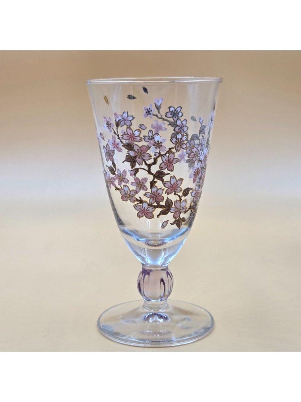 Aderia Cherry Blossom Sakura Set of 2 Wine Glass Made in Japan - Picture 2 of 8
